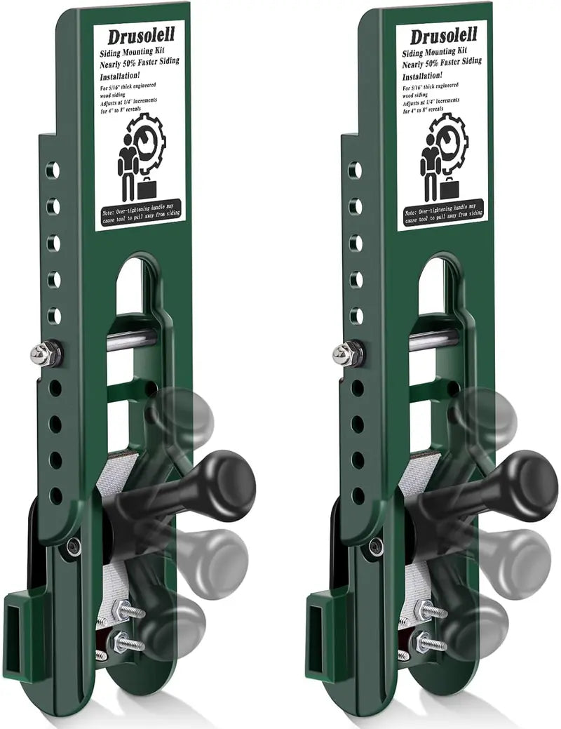 RDS SCM Siding Installation Tools Compatible with 5/16- Inch Fiber Cement Siding, Siding Mounting Kit with Adjustable Reveals, Lap Siding Gauge Made of Polycarbonate Body, Green,father'sdaygifts Hardware