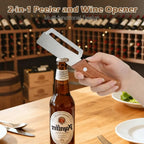 Premium-Grade Fruit & Vegetable Peeler| Sharp Stainless Steel Blade, Ergonomic Wooden Handle + Built-in Bottle Opener – Ideal for Daily Kitchen Use