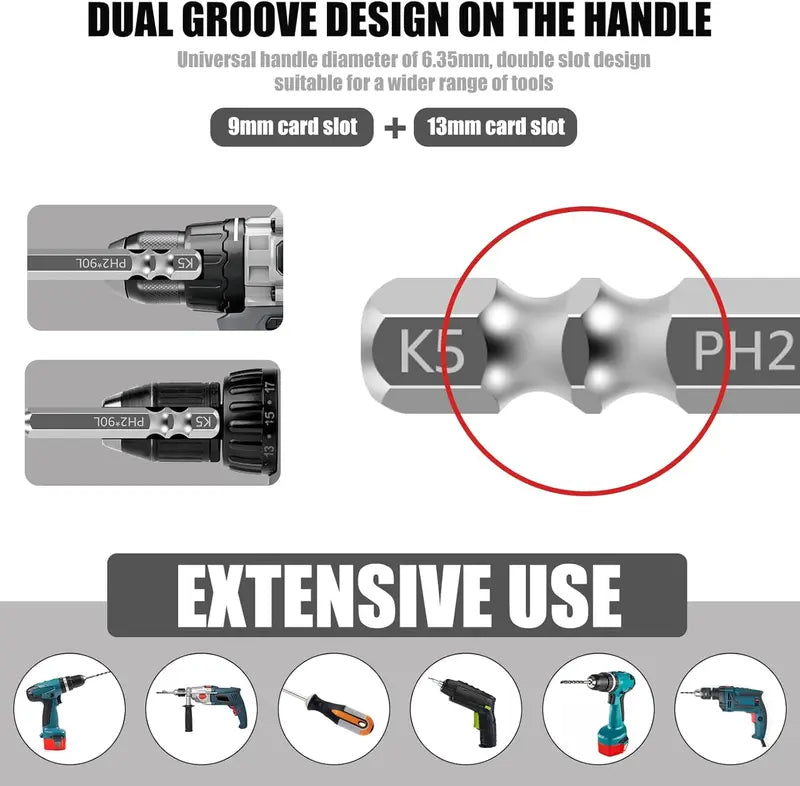High-Strength Millimeters Drill Bit Set - Impact-Resistant, Non-Slip Design, Various Sizes Electric Screwdriver Accessory Power Tool Attachment Kit  [Sold 1000+ units]
