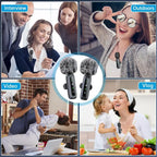 Wireless Microphone, Professional Lapel Mic for iPhone and Android, Wireless Microphone for Video Recording, Teaching, Interviews and Podcasts, Rechargeable Wireless Mic