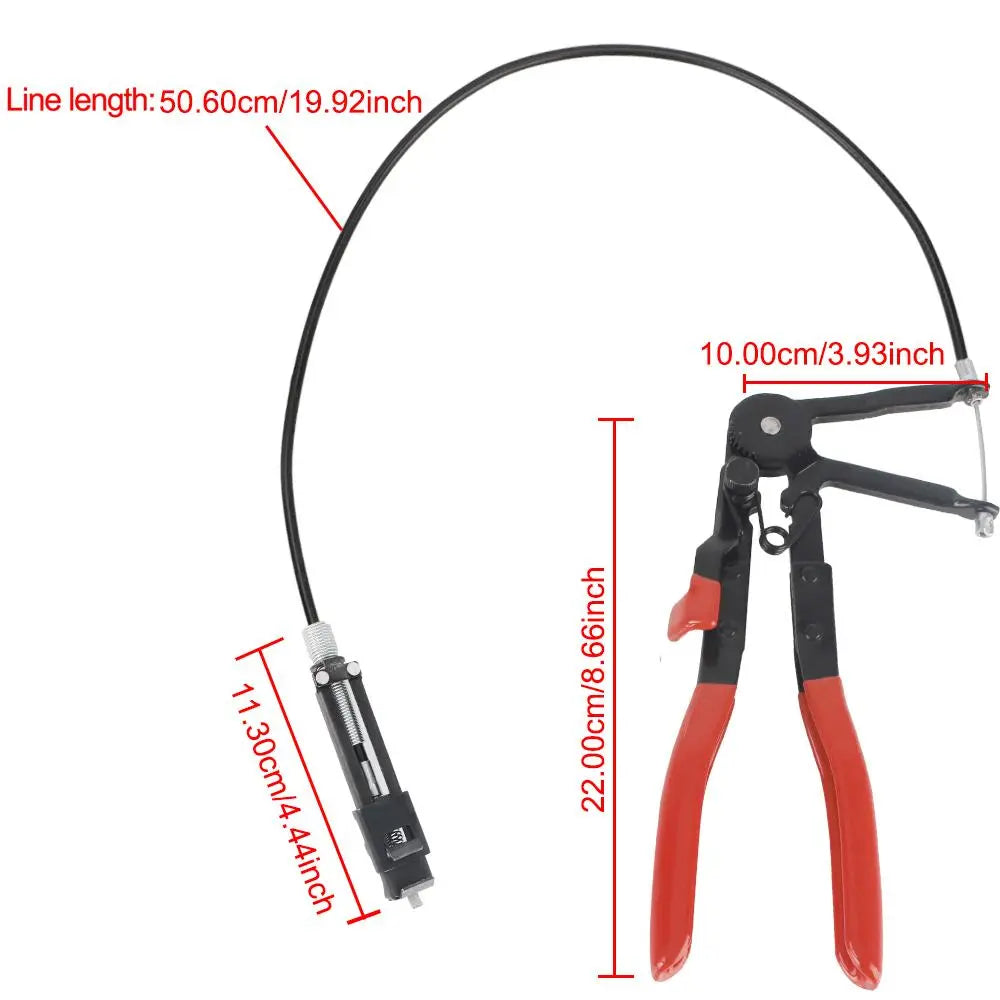 Car Repair Tool, Cable-Type Flexible Hose Clamp Pliers, Hose Removal Pliers, Disassembly Tools for Car Repairs, Ergonomic Handle, Car Accessories, Heavy Duty, Durable Construction, Flexible Reach, Metal [Sold 447 units]