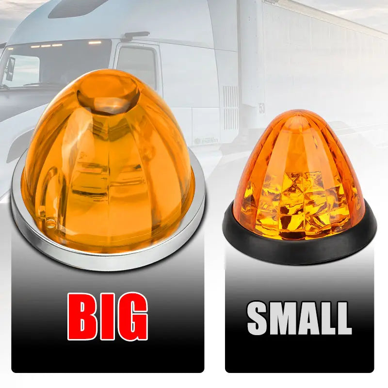 2PCS LED Watermelon Lights Truck Car Side Marker Light Pick up Truck Clearance Lamp Turn Signal Indicator Lamp for Lorry Trailer [Sold 506 units]