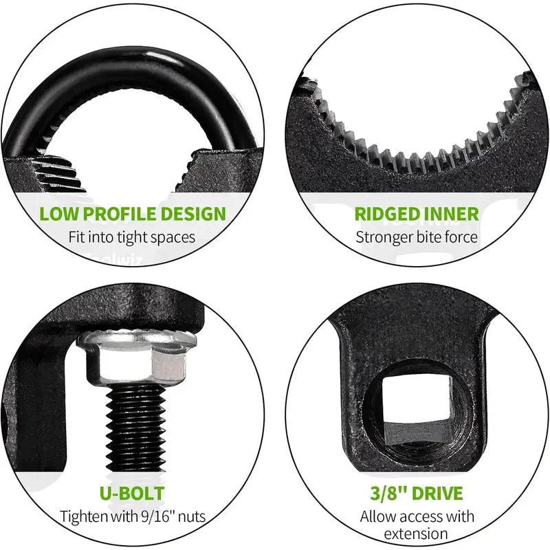 Inner Tie Rod 3/8" inch Universal Low Profile Tool 30-42mm with Non-Slip for Easy Inner Rod Removal and Installation, U-Wrench for Automotive Repair  [Sold 388 units]