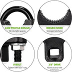 Inner Tie Rod 3/8" inch Universal Low Profile Tool 30-42mm with Non-Slip for Easy Inner Rod Removal and Installation, U-Wrench for Automotive Repair  [Sold 388 units]