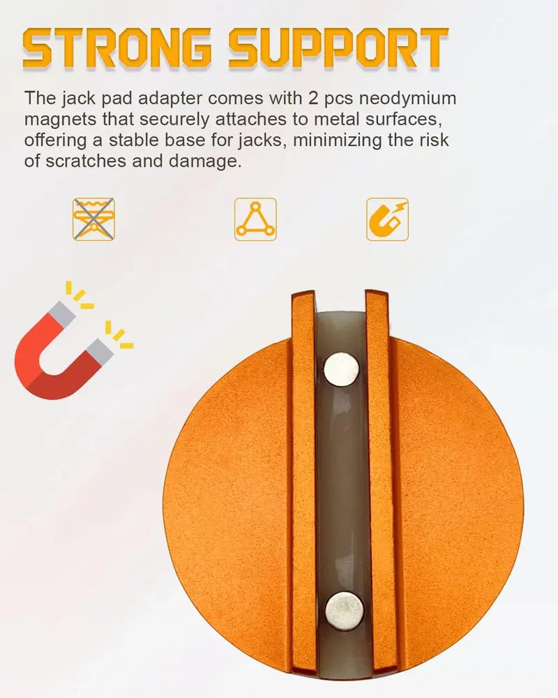 Universal Aluminum Grooved Magnetic Jack Pad, Jacking Puck Pinch Weld Frame Rail Adapter, Oil Change Mush Haves, Change Tire Repair Tires Oil Must Have, for Car SUV Truck Pickup Sedan MPV Wagon, dealsforyoudays