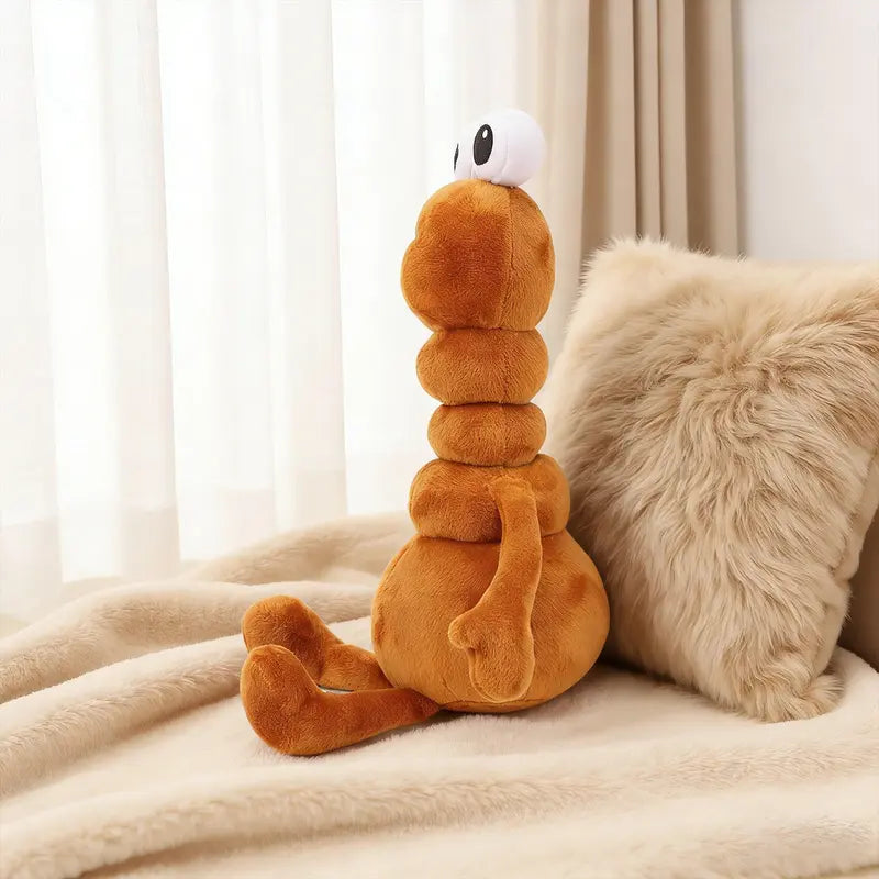 20cm  Marcus the Worm Plush Toy, Stress-Relieving Fun Plush with Cute Big Eyes, Therapeutic Pet-Like Soft Stuffed Animal, Popular Internet Meme & Unique Design, Perfect Birthday & Holiday Gift for Boyfriends & Friends   [Sold 1000+ units]