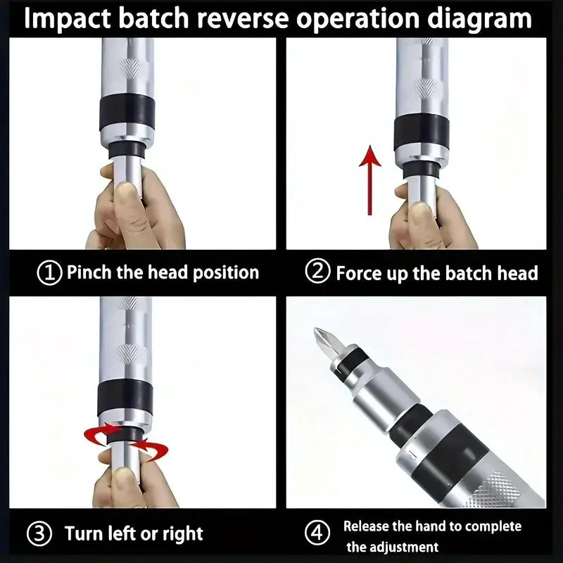 Precision Screwdriver Multi-functional Impact Drill Bit Set & 13pcs/set Durable Tool Set for Repair & Disassembly & Multi-function Screw Extractor Remover & Ratchet Screwdriver