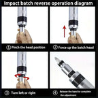 Precision Screwdriver Multi-functional Impact Drill Bit Set & 13pcs/set Durable Tool Set for Repair & Disassembly & Multi-function Screw Extractor Remover & Ratchet Screwdriver