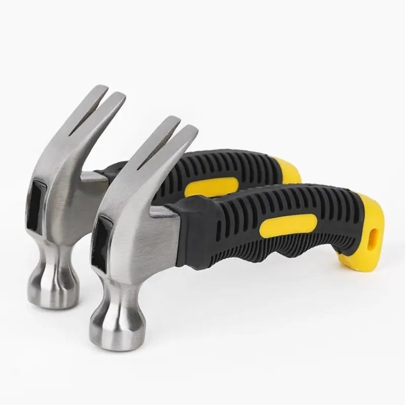 Mini Rubber Grip Hammer, High Carbon Steel, Portable Claw Hammer, Small Lightweight Tool, Home Use, Woodworking, Nail Puller, DIY Projects, Clawhammer, Hand Tools, Hardware