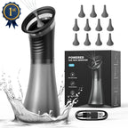 E80 Upgraded 2-in-1 Ear Wax Removal Kit with Built-in Waste Tank, Rechargeable Water Spray, 4 Pressure Settings - Safe & Effective Ear Canal Irrigation System for Earwax Removal
