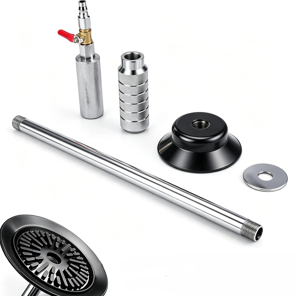 Pneumatic Car Body Repair Dent Puller Kit Set - Multiple Suction Cups (3.2in, 4.7in, 6.1in), 23.2in Length Auto Repair Tool, toolupgrade [Sold 275 units]