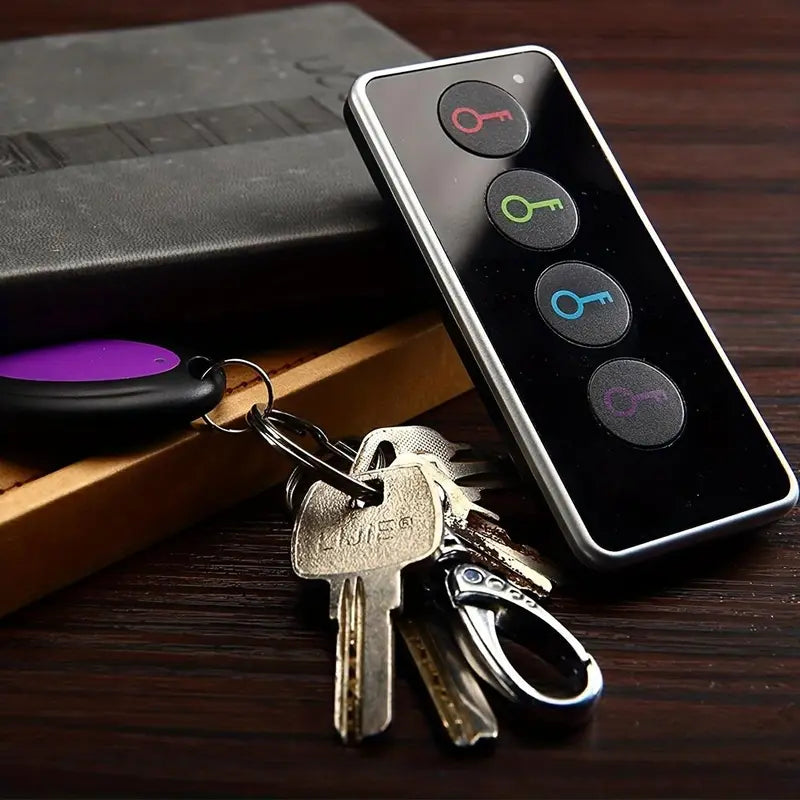 Wireless Key Finder with LED Flashlight, Button, RFID Key Locator with 4 Receivers, Smart Item Tracker for Keys & Wallets, Anti Lost Wireless, Keychain Tracker（1,000+ sold）