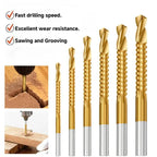 Ti-Coated HSS 6-Tool Metal Kit, Carve & Cut Set for Cutting/Drilling, Screwing, Boring, Durable Metalworking Plunge Tools   [Sold 734 units]