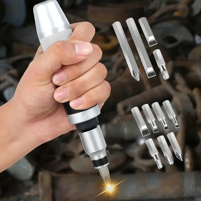 Precision Screwdriver Multi-functional Impact Drill Bit Set & 13pcs/set Durable Tool Set for Repair & Disassembly & Multi-function Screw Extractor Remover & Ratchet Screwdriver