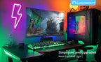 USB-Powered Lightning Bolt Neon LED Light with On-Off Switch, Aesthetic Light Signs for Bedroom Lighting, Room Decor, Gaming Room & Bedroom Use, Led Night Light, Led Wall Decor