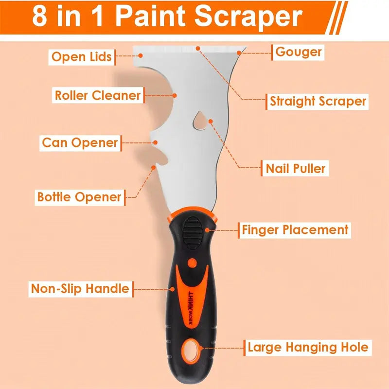 14Pcs Stainless Steel Drywall Tool Set with 9 Putty Knives 4 Paint Brushes & 1 Architectural sand table model  Improvement Repair & Painting