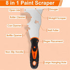 14Pcs Stainless Steel Drywall Tool Set with 9 Putty Knives 4 Paint Brushes & 1 Architectural sand table model  Improvement Repair & Painting