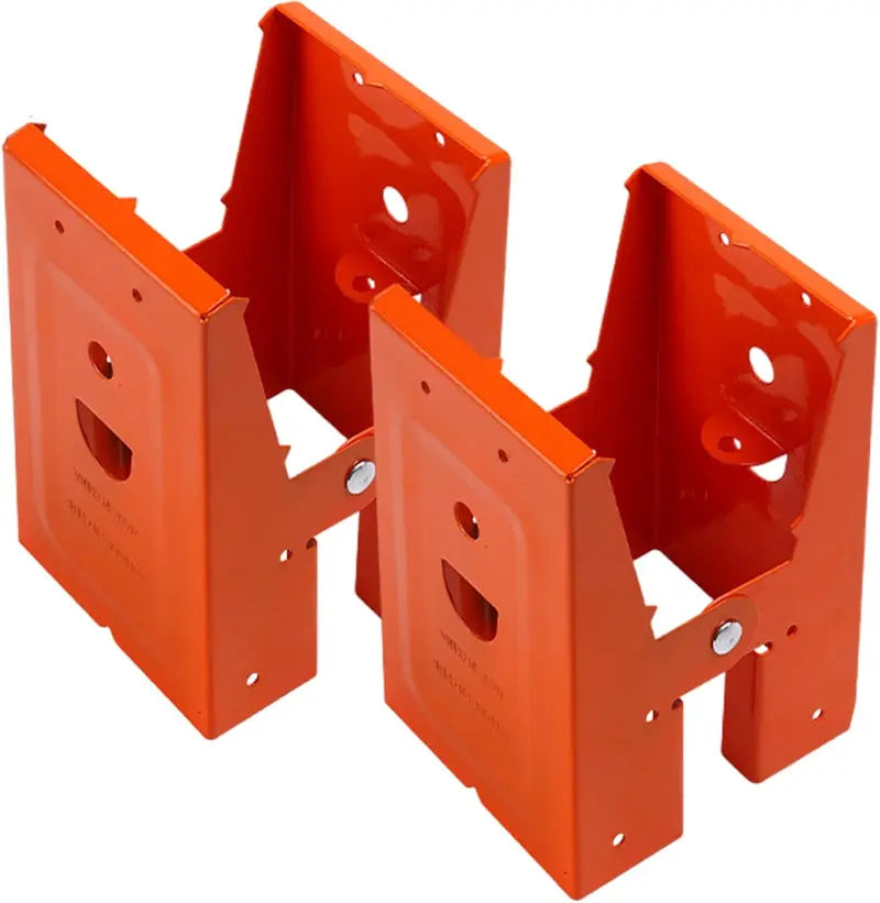 GJANSH 2Pcs Heavy Duty Sawhorse Brackets with Down Clamp – Adjustable Fast Fixed Clip for Woodworking, DIY Projects & Jobsite Cutting. Secure Connector for 2x4 Lumber.