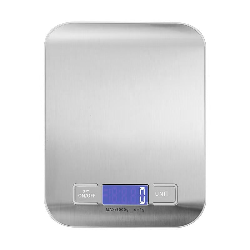 Digital Kitchen Weight Scale - Weighing Scale for Food, Kitchen Accessories with 6 Units, Tare Function, 11lb Capacity, Backlit, Alkaline Batteries Included, for Baking, Cooking Prep, Medium (7.4*5.5 In)
