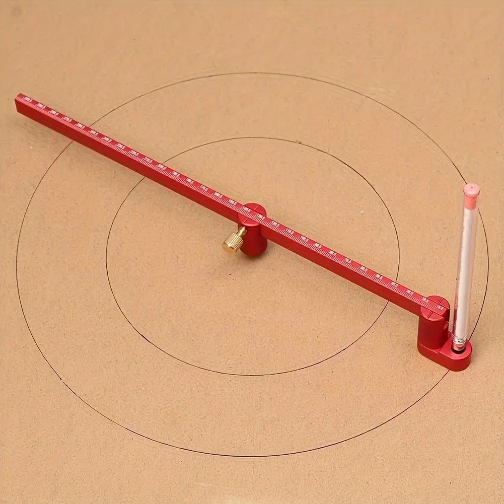 Woodworking Measuring Ruler, 1 Count Aluminum Alloy Measuring Ruler, Scribing Circle Ruler, Professional Hand Measuring Tools for Woodworking, Bowls and Lathe Work, Measuring Instrument [Sold 358 units]