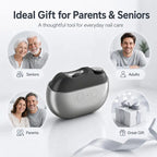 Advanced Electric Nail Clipper, Automatic Nail Trimmer & Polisher with LED Light, Magnetic Cover, Nail Clipping Storage, USB Rechargeable, Safe 2-Speed Modes for Seniors, Kids, and Adults, Gift for Parents, Manicure and Nail Care Tool