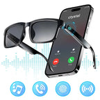 Smart Glasses - Wearable Bluetooth Audio Glasses with Voice Assistant & Touch Control, Open-Ear Speakers & Mic for Hands-Free Calls, Anti-UV Lenses, Smart Sunglasses, Suitable for Running, Driving, and Outdoor Activities, Wireless Audio Glasses