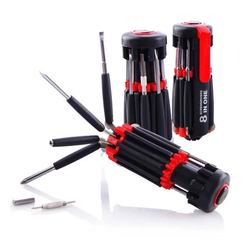 【Summerwins】JOYTUTUS 8-in-1 Multi-Tool Screwdriver Kit with Worklight & Flashlight, Portable Professional Tool for Home & Car, Multi-Tool Screwdriver Sets