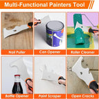 14Pcs Stainless Steel Drywall Tool Set with 9 Putty Knives 4 Paint Brushes & 1 Architectural sand table model  Improvement Repair & Painting