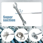 Silver Color Magnetic Pickup Tool, Pocket Clip, Strong Magnetism, Ideal for Automotive and Construction, No Battery Required
