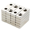 Strong Neodymium Square Magnets, Double Hole Design Magnets, Durable Multi-Application Magnetic Tool for Door, Window, Cabinet, Hardware（1,000+ sold）