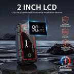 Soulor 8000mAh Portable Car Jump Starter 12V Battery Booster Power Bank with LED Emergency Light, LCD Display and Smart Jumper Cables for Cars SUVs Trucks fathersdaygift
