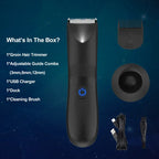 Manscape Trimmer for Men - IPX7 Waterproof Ball Trimmer w/Light & Ceramic Blade, Body Groomer for Pubic/Body/Groin Grooming, Electric Razor Shavers, USB-C Charging, No Nicks, Gifts for Him Dad