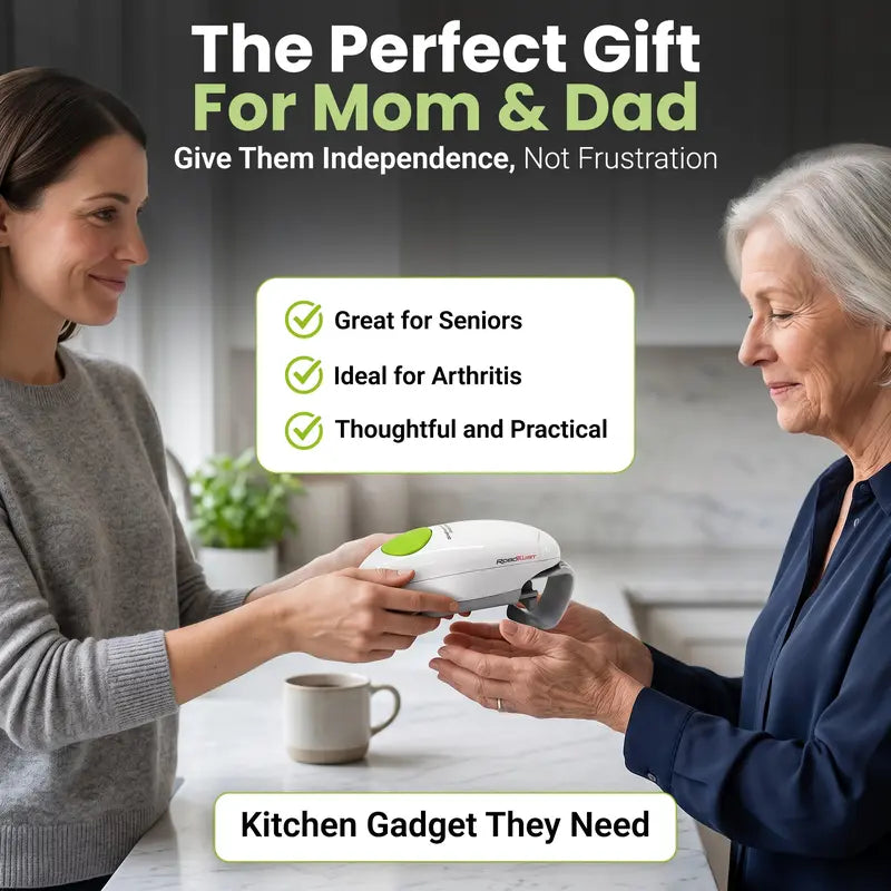 RoboTwist Automatic Jar Opener, Deluxe Accessibility Model with Enhanced Torque, Hands-Free Electric Opener for All Jar Sizes – Ideal for Limited Grip Strength and Easy for Anyone to Use
