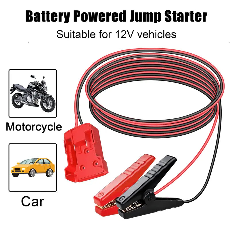 Jumper Cable Clamps for Milwaukee 18V M-18 Battery4.92FT 12AWG Jumper Starter [Sold 648 units]