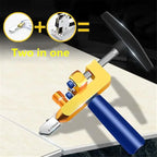 2-in-1 glass cutting and tile cutting tool, used for cutting glass, mirrors, and tiles, integrated cutting machine, manual tool, heavy-duty Hardware