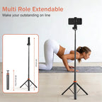 Smartphone Selfie Stick with Wireless Remote, Upgraded Stable Cellphone Tripod Stand, Tech Accessories for iPhone 17/16/15/14/13 & Mobile Devices, Cool Gadgets for Travel Tripod Standing Photo