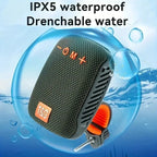 Portable Wireless Bluetooth-compatible Speaker with Handlebar Mount, Waterproof Rechargeable Outdoor Loudspeaker for Cycling, Hiking and Camping （1,000+ sold）