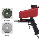 Handheld Pneumatic Blasting Device Set, 90PSI Portable Gravity Sand Blaster, Adjustable Small Sand Blasting Machine Sandblasting Machine