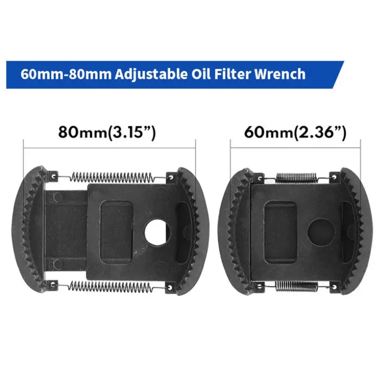 SnapFixMate Adjustable Oil Filter Wrench Universal Oil Filter Removal Tool 1/2'' Drive Cap Style  New Update Oil Filter Tool Perfect Fits Small Medium-sized Spin-on Oil Filters (60mm-80mm)