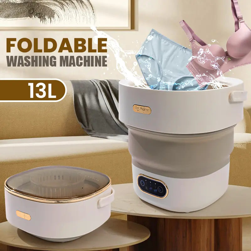 13L Portable Folding Washing Machine - Large-Capacity Foldable Design for Bedrooms, Hotels, Camping, and Small Clothing
