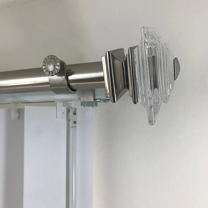 NoNo Bracket - No Drill Curtain Rod Bracket Attachment over Blinds Set of 3 (White) white curtains