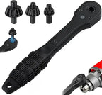 4pcs High Strength Ratcheting Wrench Set - 3-in-1 Multifunctional Ratchet Wrench, 3-Speed Forward/Reverse Rotation, Anti-Skid Handle, Fits 1/4-in Hex Shank Bits, Ideal for DIY Users & Drill Maintenance, Magnetic Tips