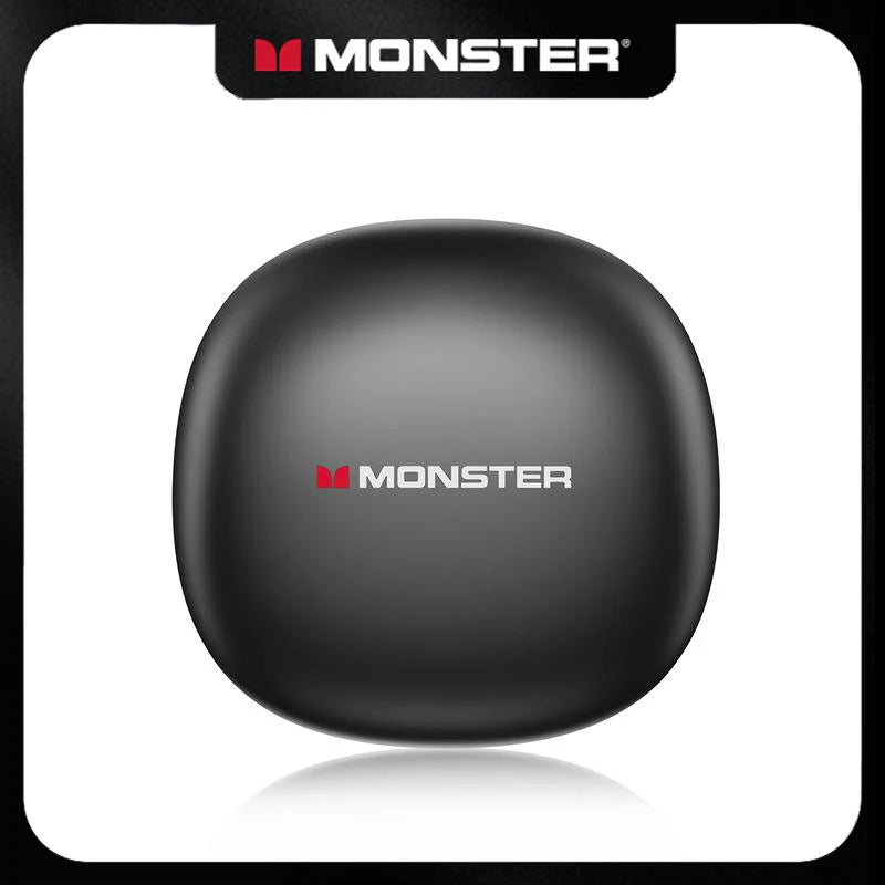 Black Monster Bluetooth Earbuds Zero-Gravity Titanium Ear-Hook Noise Cancelling 145H Playtime IPX5 Waterproof Wireless Headphones Gift for Men Women