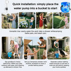 Rechargeable Water Pump Set, Portable Shower Head for Outdoor Travel Camping, Rechargeable Camping Showerhead, Camping Accessories, Camping Equipment, Camping Tools, Camping Supplies, Camping Gear, Pet Cleaning and Multifunctional Garden Drainage Tool Set