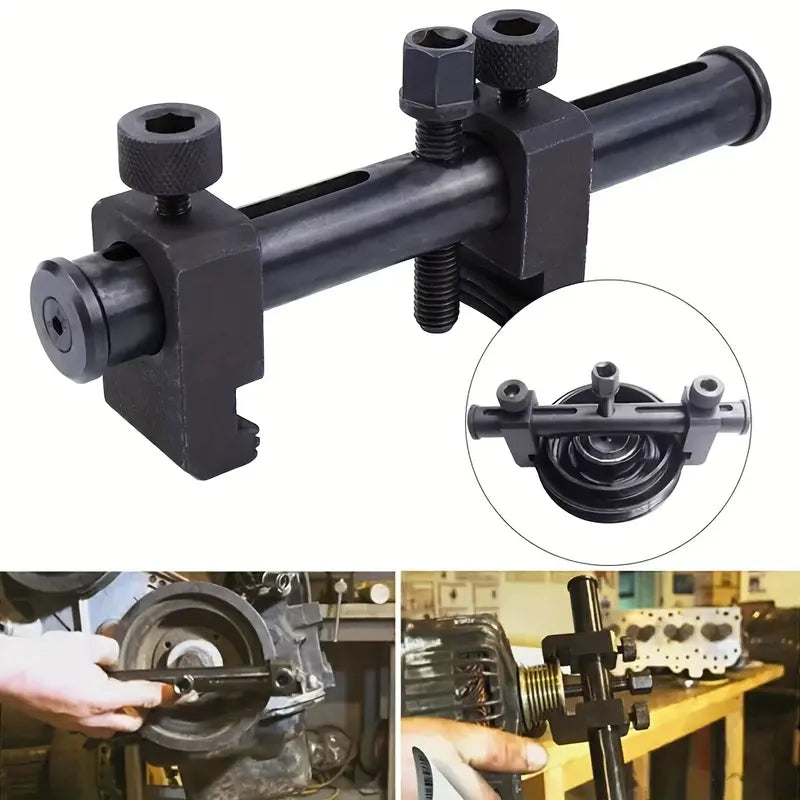Adjustable Crankshaft & Power Steering Pump Pulley Removal Tool - 2025 Upgraded Design with Adjustable Arms, Heavy Duty Ratchets, Ratchet Combination Wrenches [Sold 386 units]