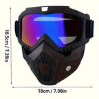 A Full-face Goggle with Anti-fog High-definition Lenses, a Detachable and Adjustable Ski Mask, and a Comfortable Handyman mask Sponge Pad - Made of Plastic Yard Work
