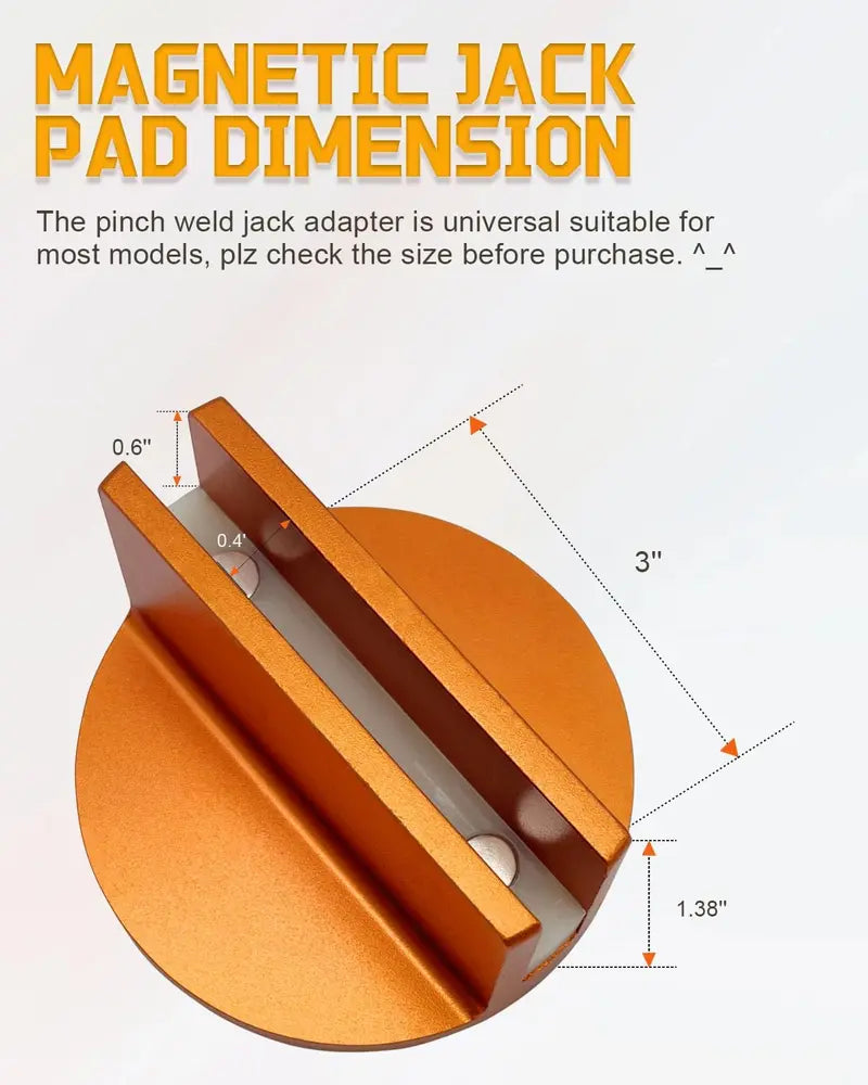 Universal Aluminum Grooved Magnetic Jack Pad, Jacking Puck Pinch Weld Frame Rail Adapter, Oil Change Mush Haves, Change Tire Repair Tires Oil Must Have, for Car SUV Truck Pickup Sedan MPV Wagon, dealsforyoudays