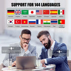 AI Translator Earbuds Real-Time, 3-in-1 Ultra Open Ear Bluetooth Headphone Translator 144 Languages & Accents, with Charging Case for Travel & Learning & Business Negotiation, iOS & Android Compatible