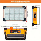 Portable LED Light, USB & Solar Charging LED Light with 4 Adjustable Brightness Levels, Outdoor Lighting for Camping, Emergency, Outdoor Travel, USB Rechargeable High Lumen Flashlight, Led Flashlights