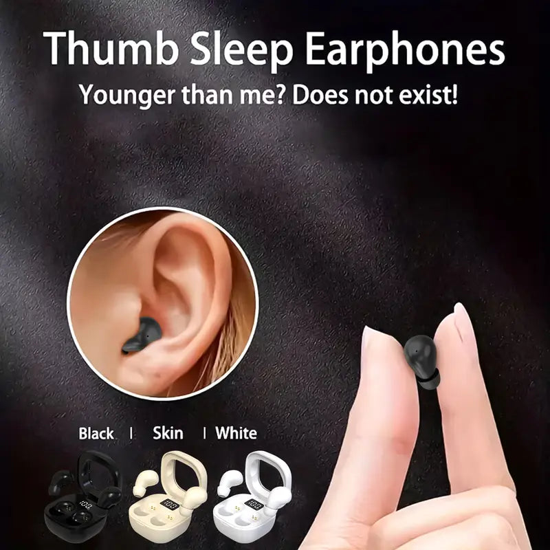 Invisible Sleep Headphones Sleep Earbuds for Side Sleepers Sleepbuds Comfortable Noise Blocking Bluetooth 5.3 Wireless Headphones for Sleeping Driving hifi stereo
